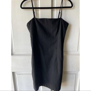 Black striped dress
